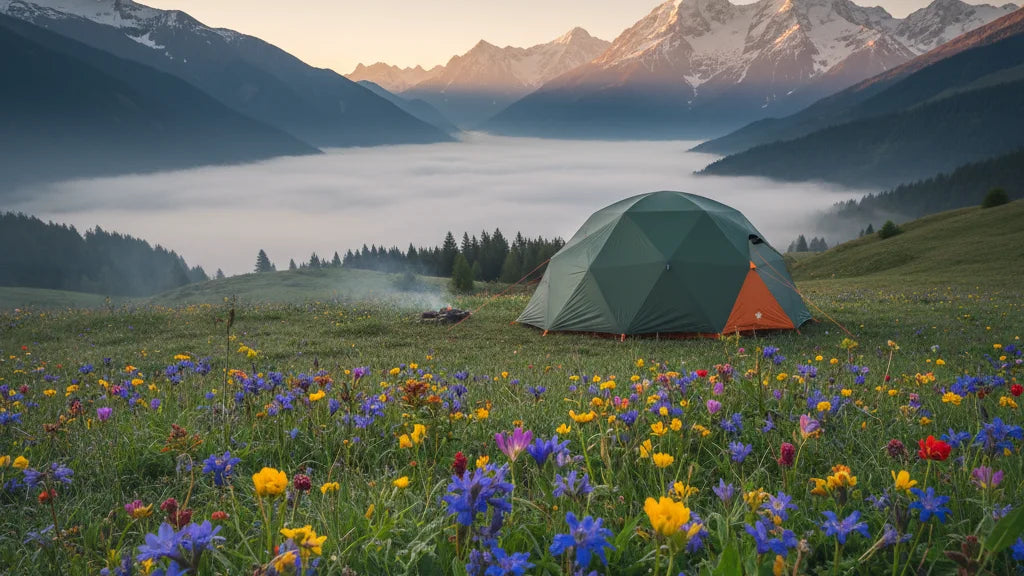 camping France printemps Alpes bivouac montagne saisons guide