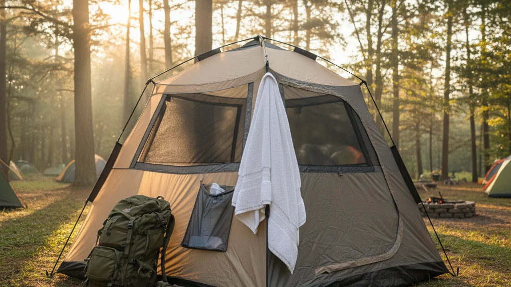 comment plier une tente de douche popup camping ouverte campsite