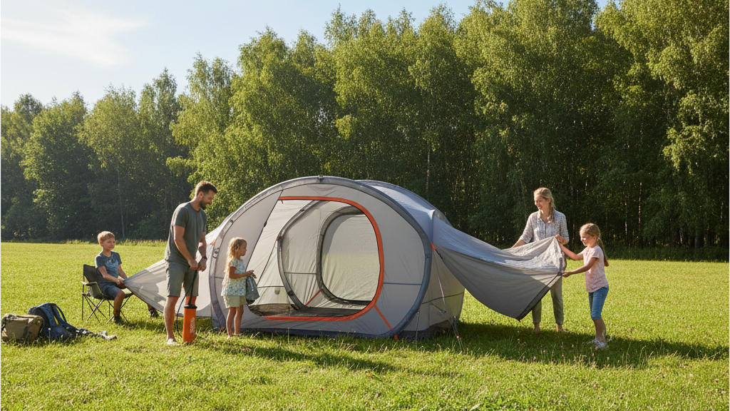 tente gonflable camping montage rapide famille
