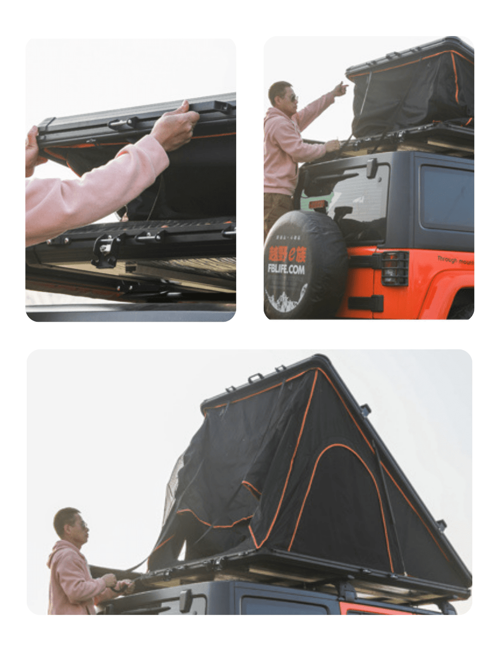 2 places tente de toit rigide