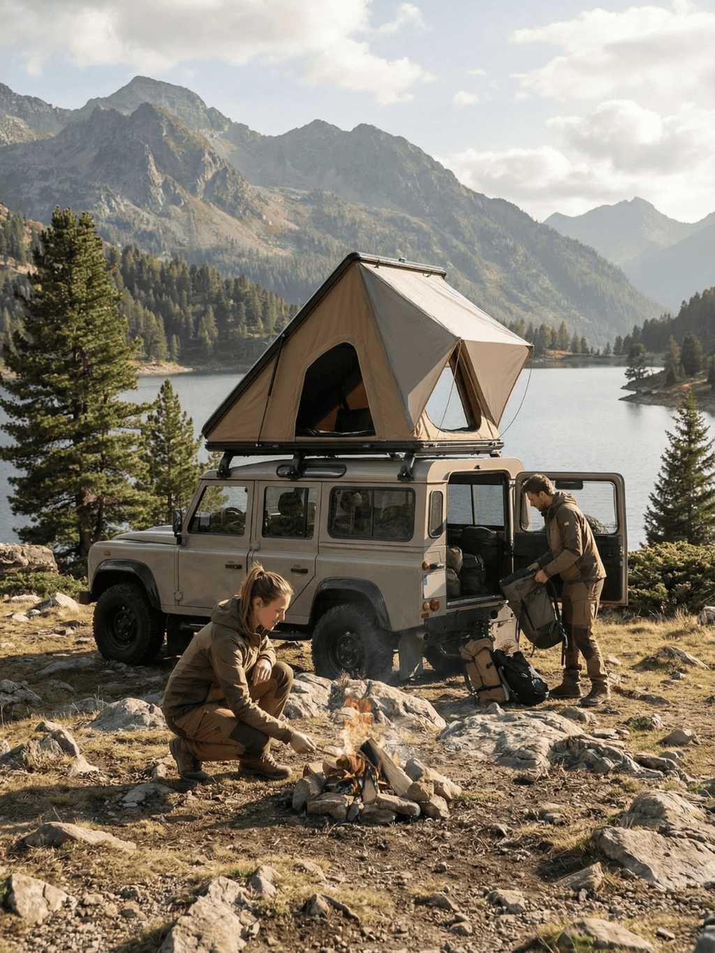 2 places tente de toit rigide | compacte et solide