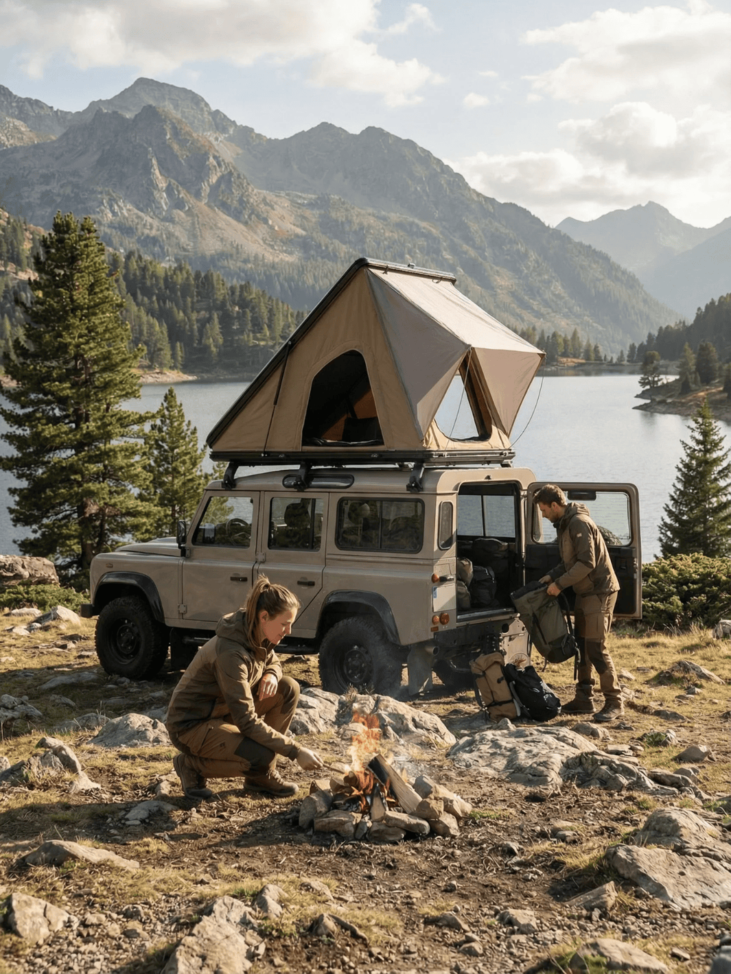 2 places tente de toit rigide | compacte et solide