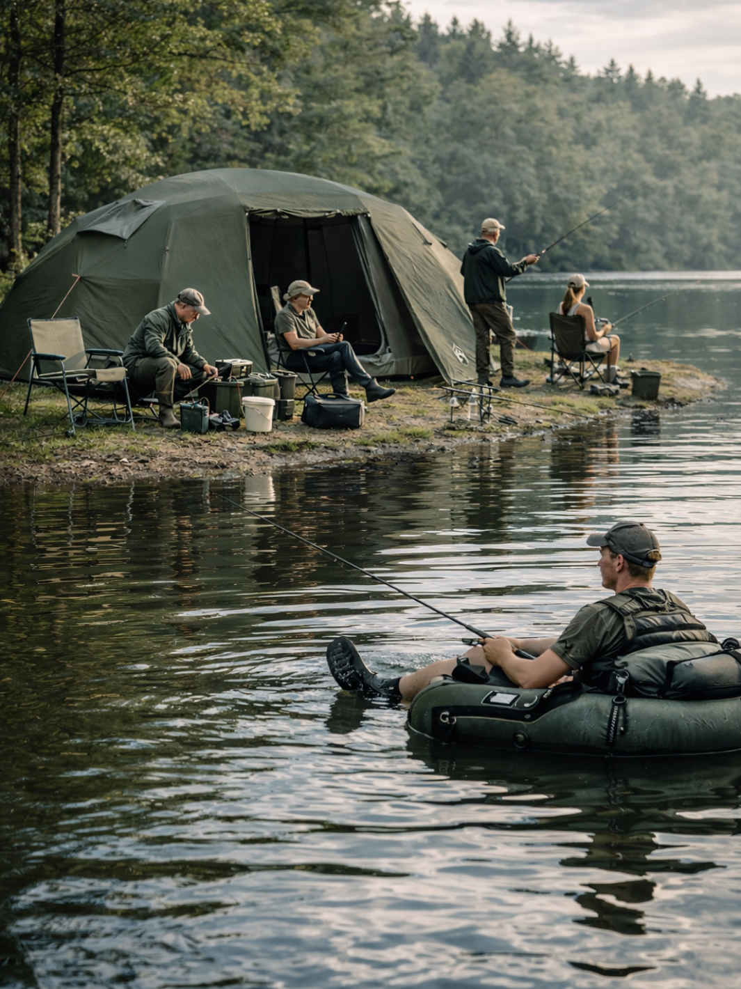 Toile de tente pour la pêche 7 places