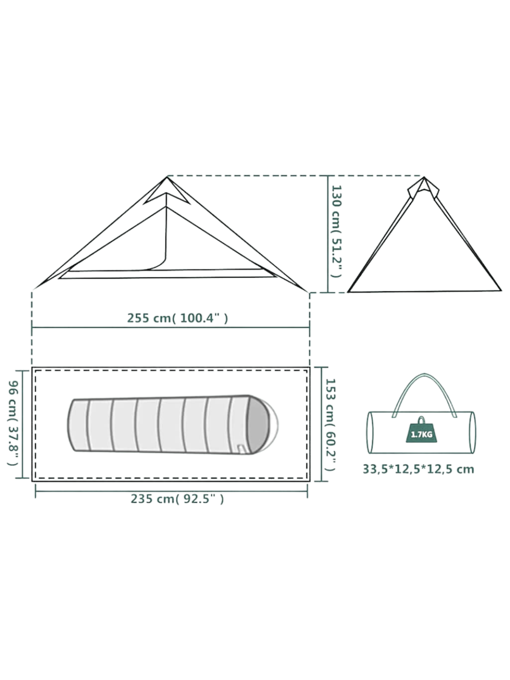 Tente tipi 4 saisons 1 place