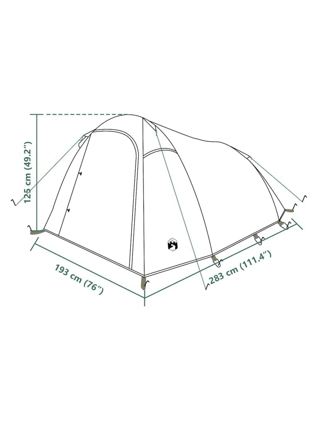 Tente de camping en toile 3 places
