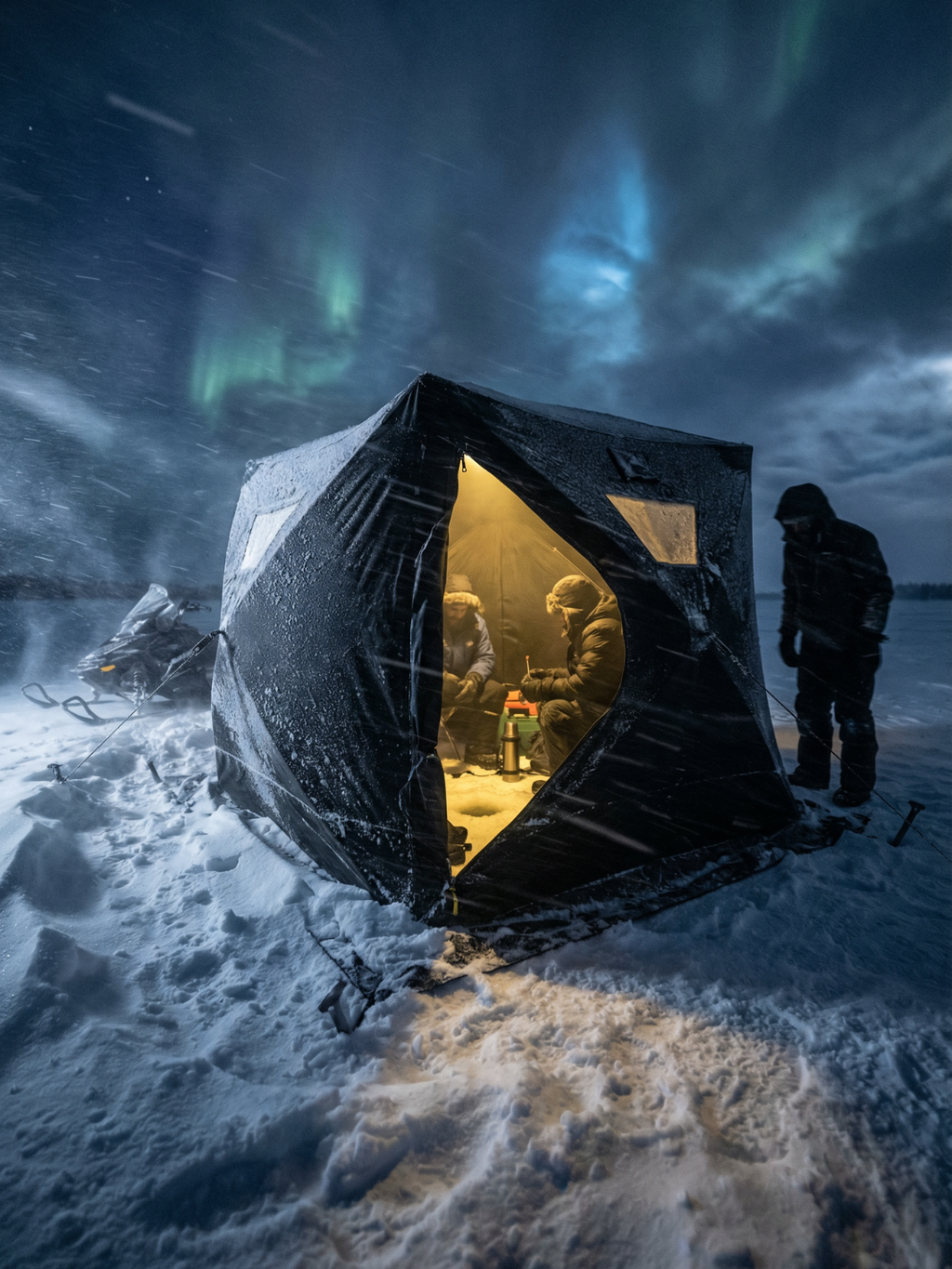 Tente pour peche sur glace fresh and black