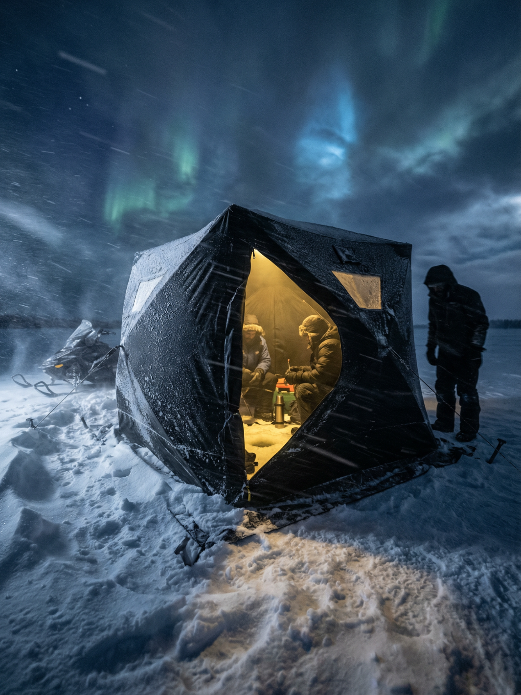 Tente pour peche sur glace fresh and black