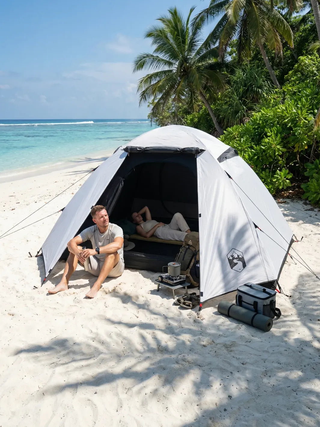 Tente dome 2 places fresh and black