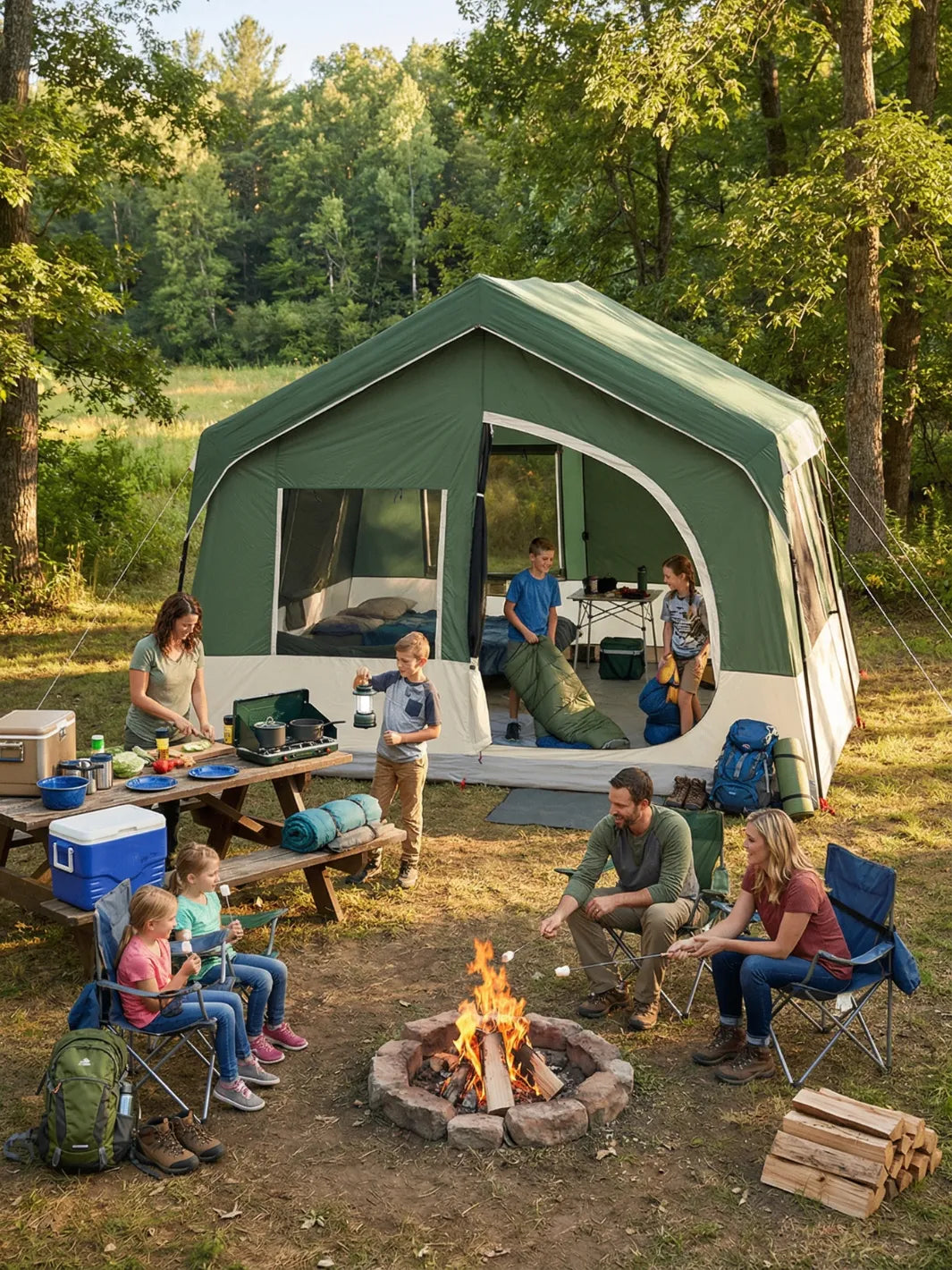 camping tente familiale Tente Familiale de Luxe Spacieuse