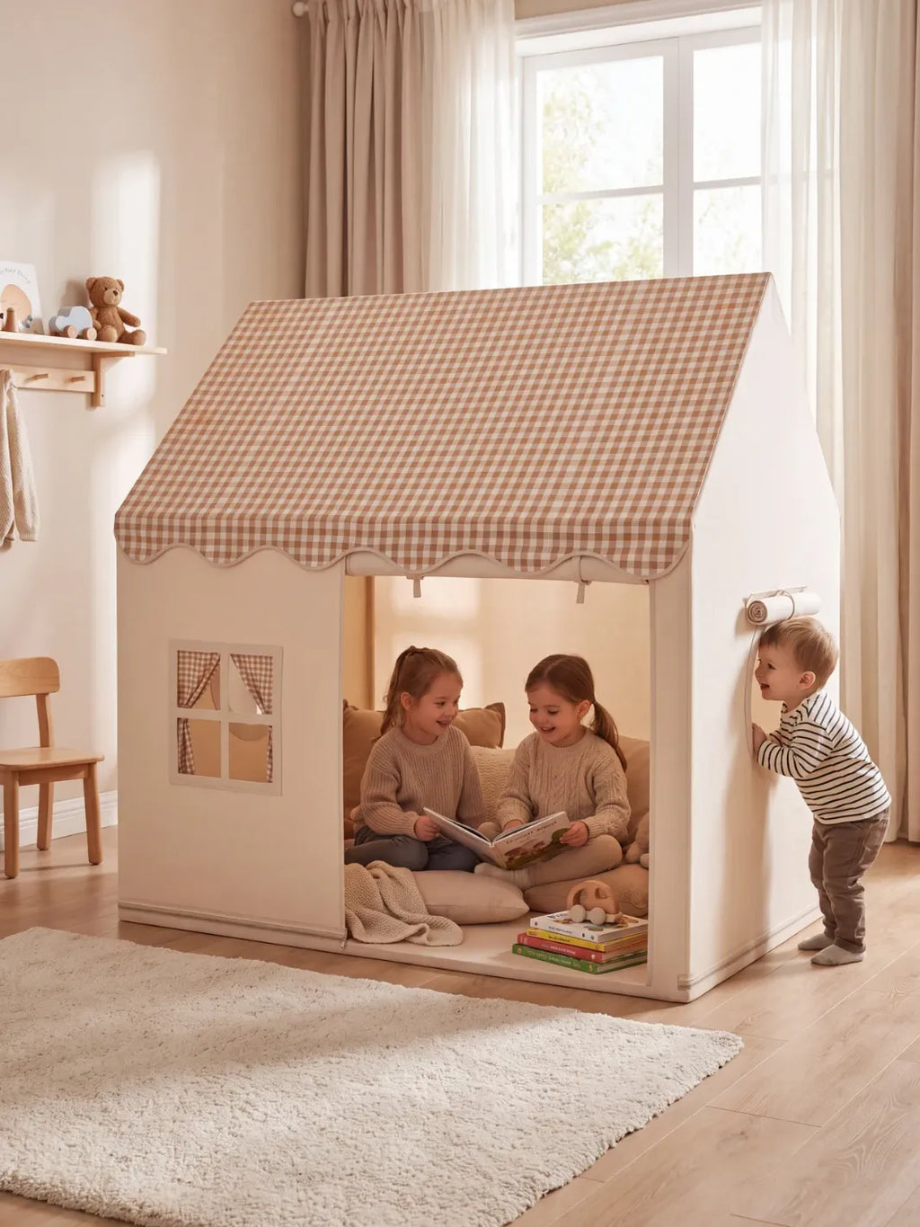 Cabane enfant intérieur | 3 à 4 enfants, sans outil