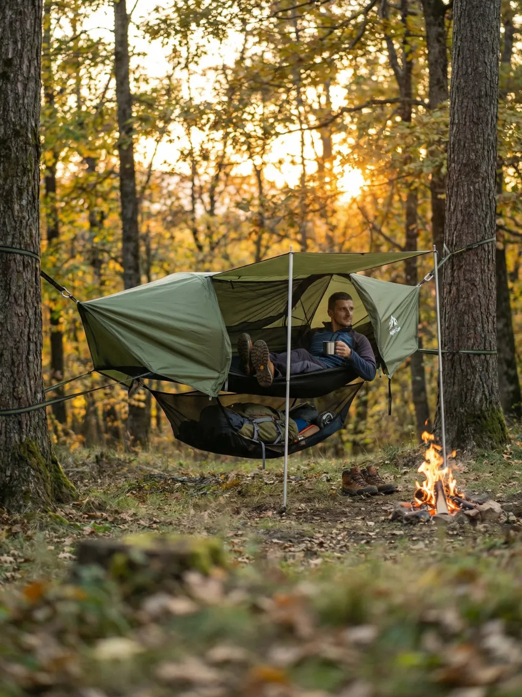 Hamac tente suspendu | DORMIR PLAT EN HAUTEUR