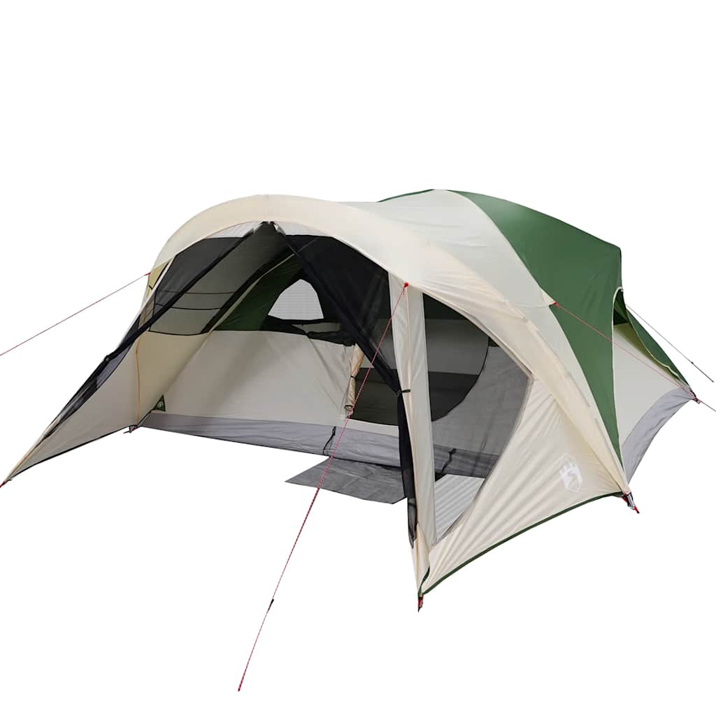 Spacious 6-Person Cabin Tent, Large Family Camping Tent, Green Weather-Resistant Tent, Easy-to-Set-Up Tent, Ideal for Hiking, Travel, and Outdoor Adventures, Ventilated, Lightweight, and Durable Tent, Perfect for Outdoor Vaca