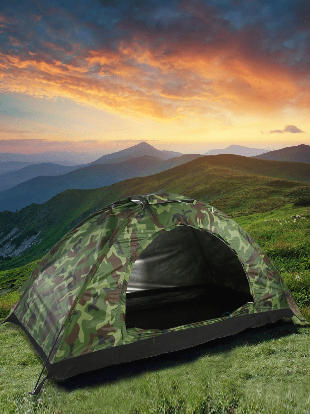 tente 1 place camouflage