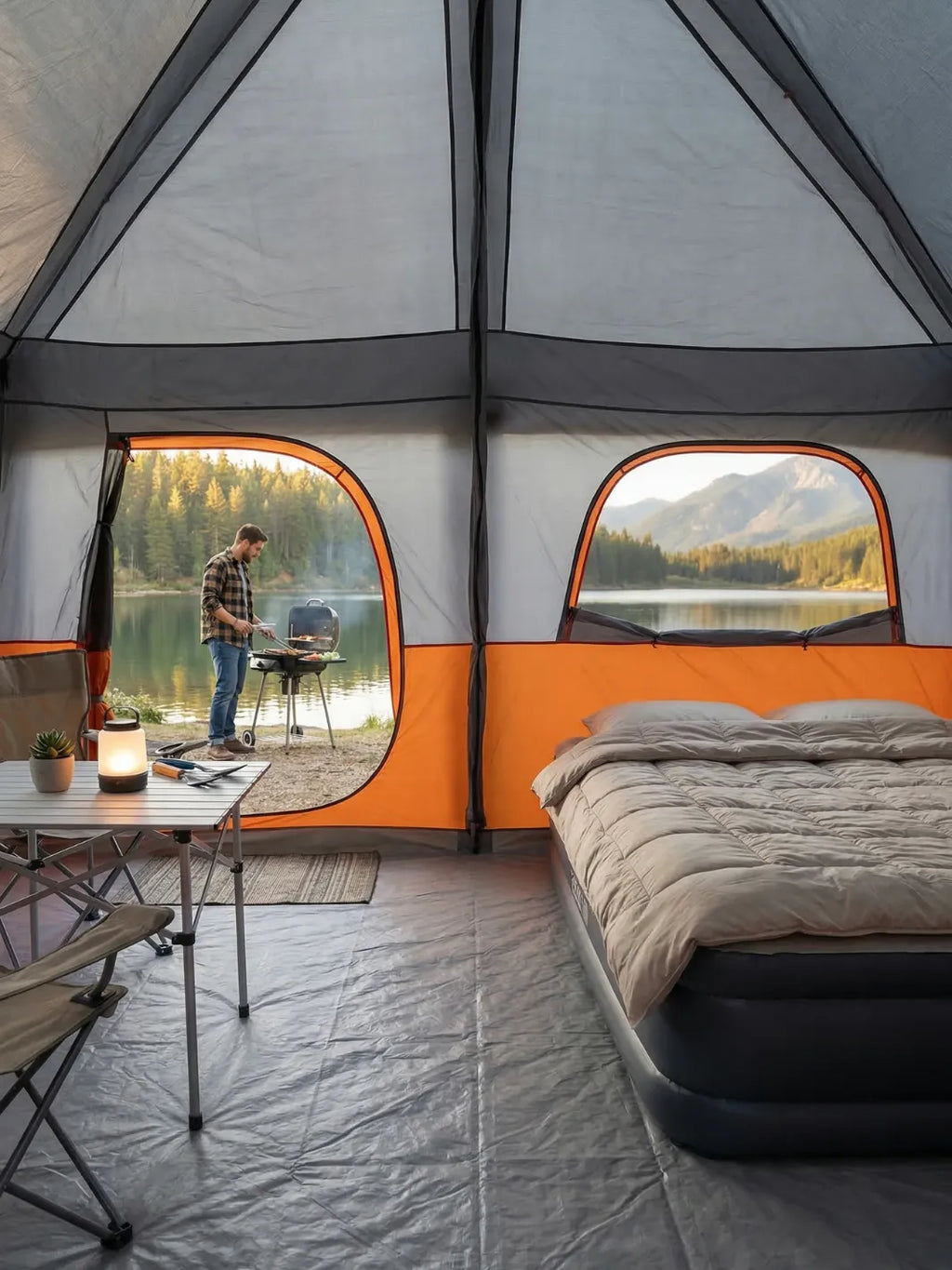 Tente 10 personnes | SÉJOUR MODULABLE SPACIEUX