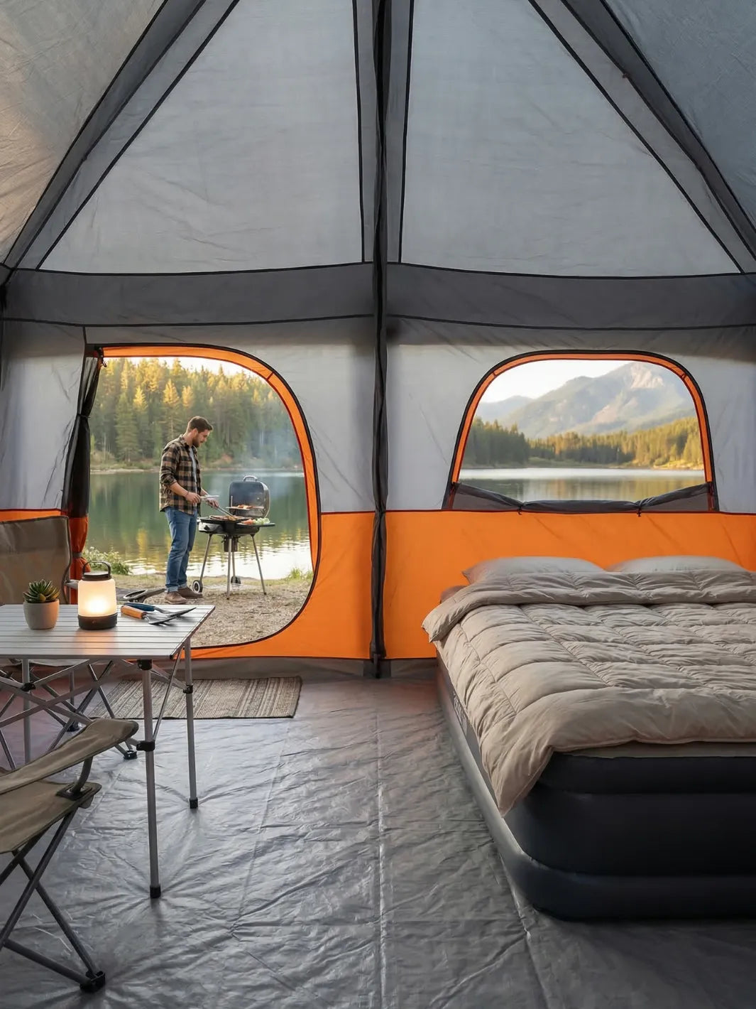 Tente 10 personnes | SÉJOUR MODULABLE SPACIEUX