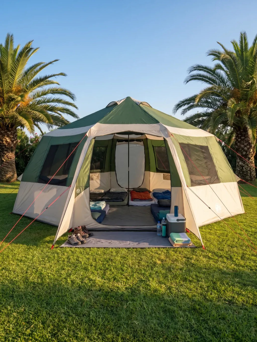 Tente 12 personnes | SPACIEUSE 25M² & 3M DE HAUTEUR