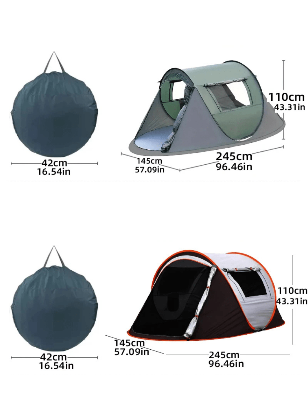 tente 2 personnes 2 secondes