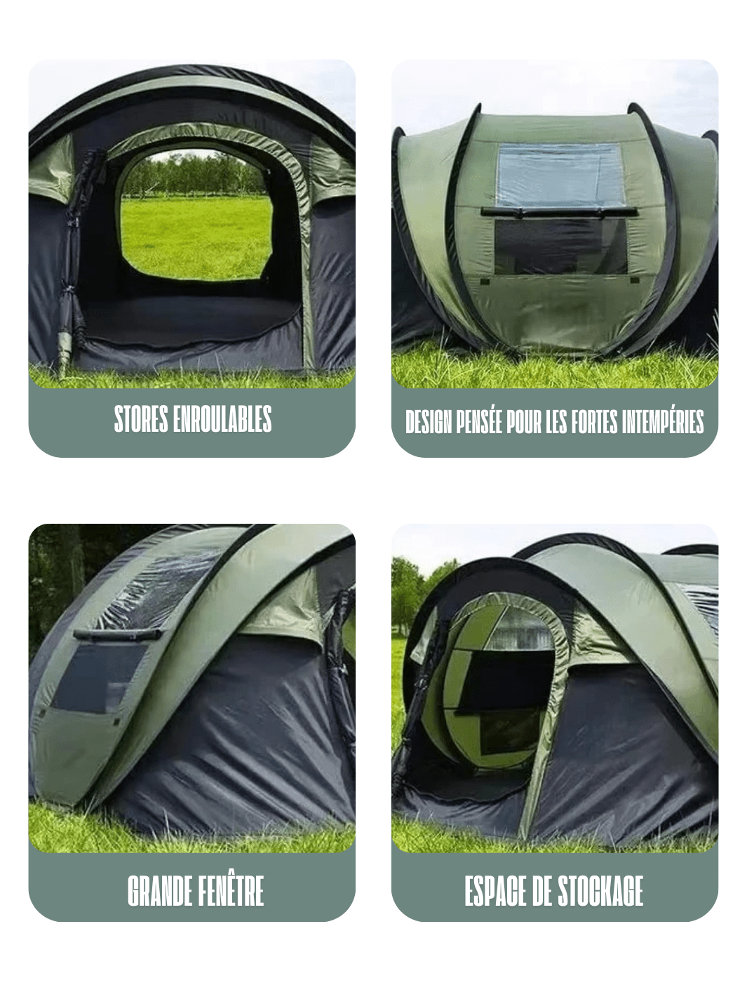 tente 2 secondes 4 places