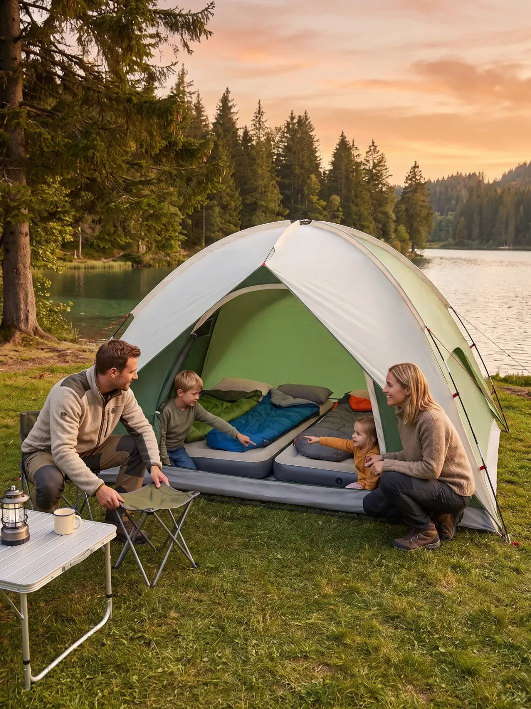Tente 4 places imperméable | Dormez au sec, profitez à 4