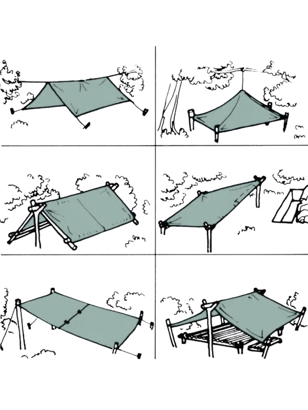 tente abri de survie