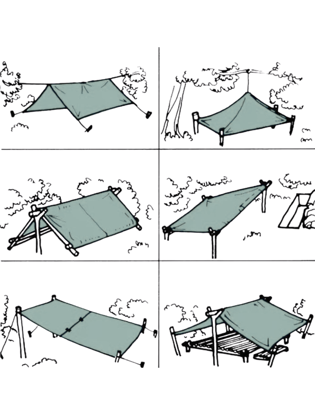 tente abri de survie