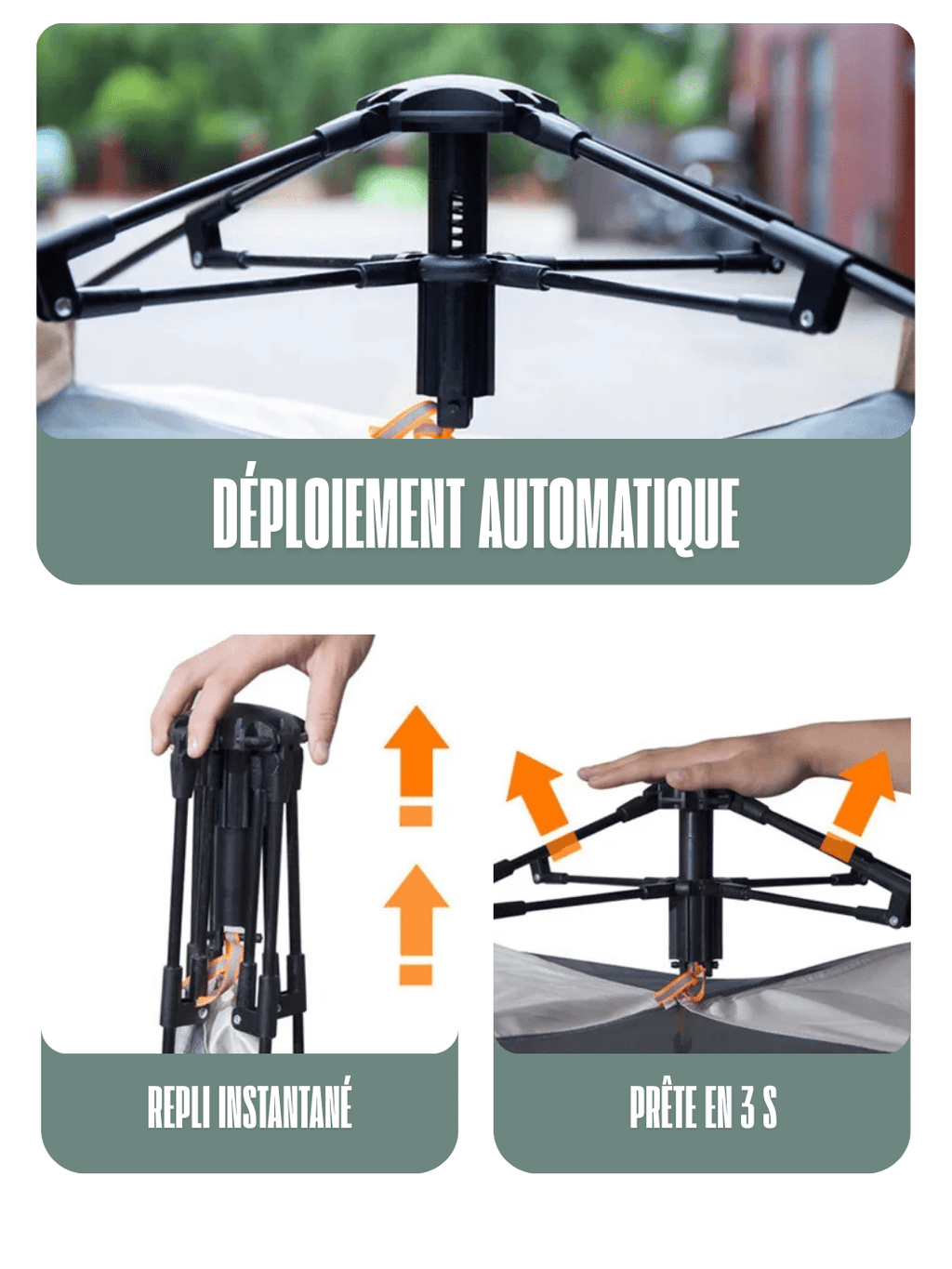 Tente automatique 2 places