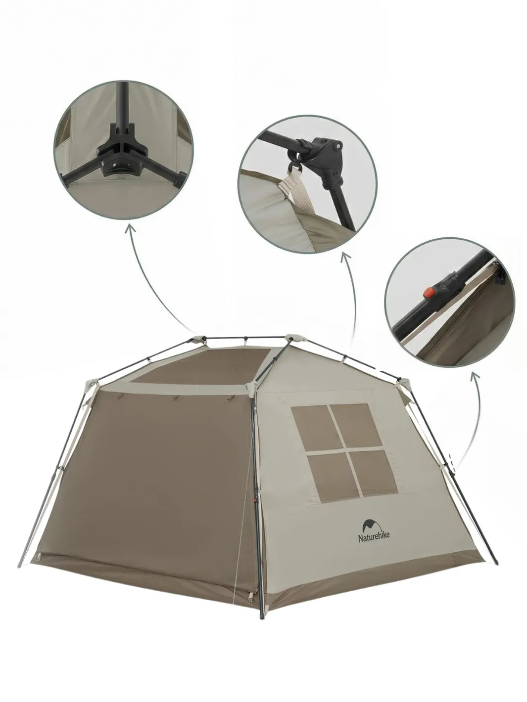 Tente automatique 4 places | MONTAGE EN 30 SECONDES