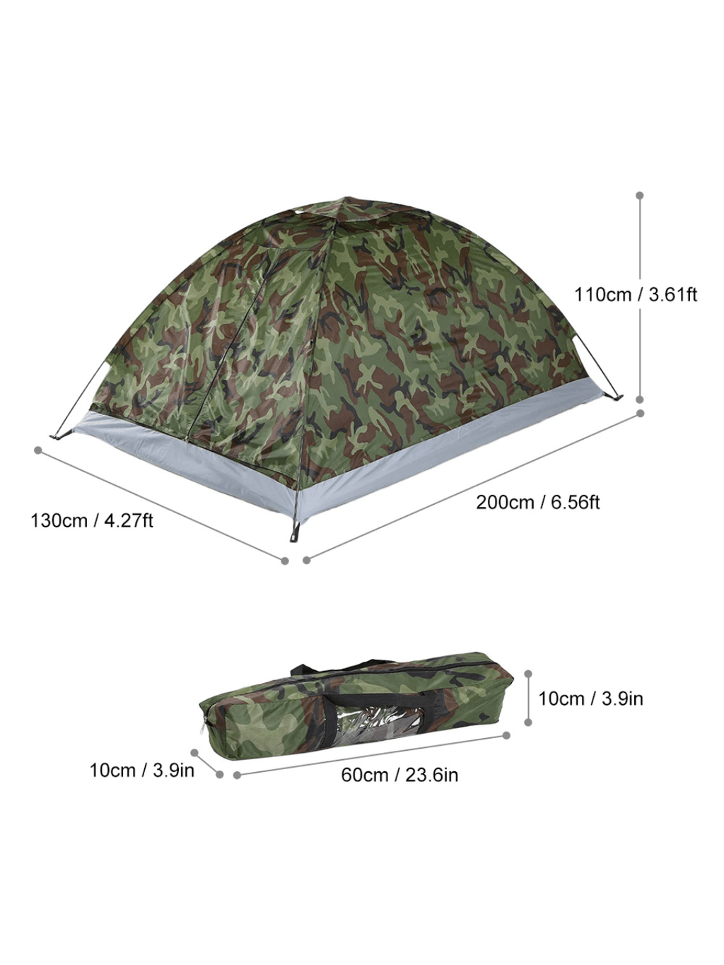 tente camouflage 2 places