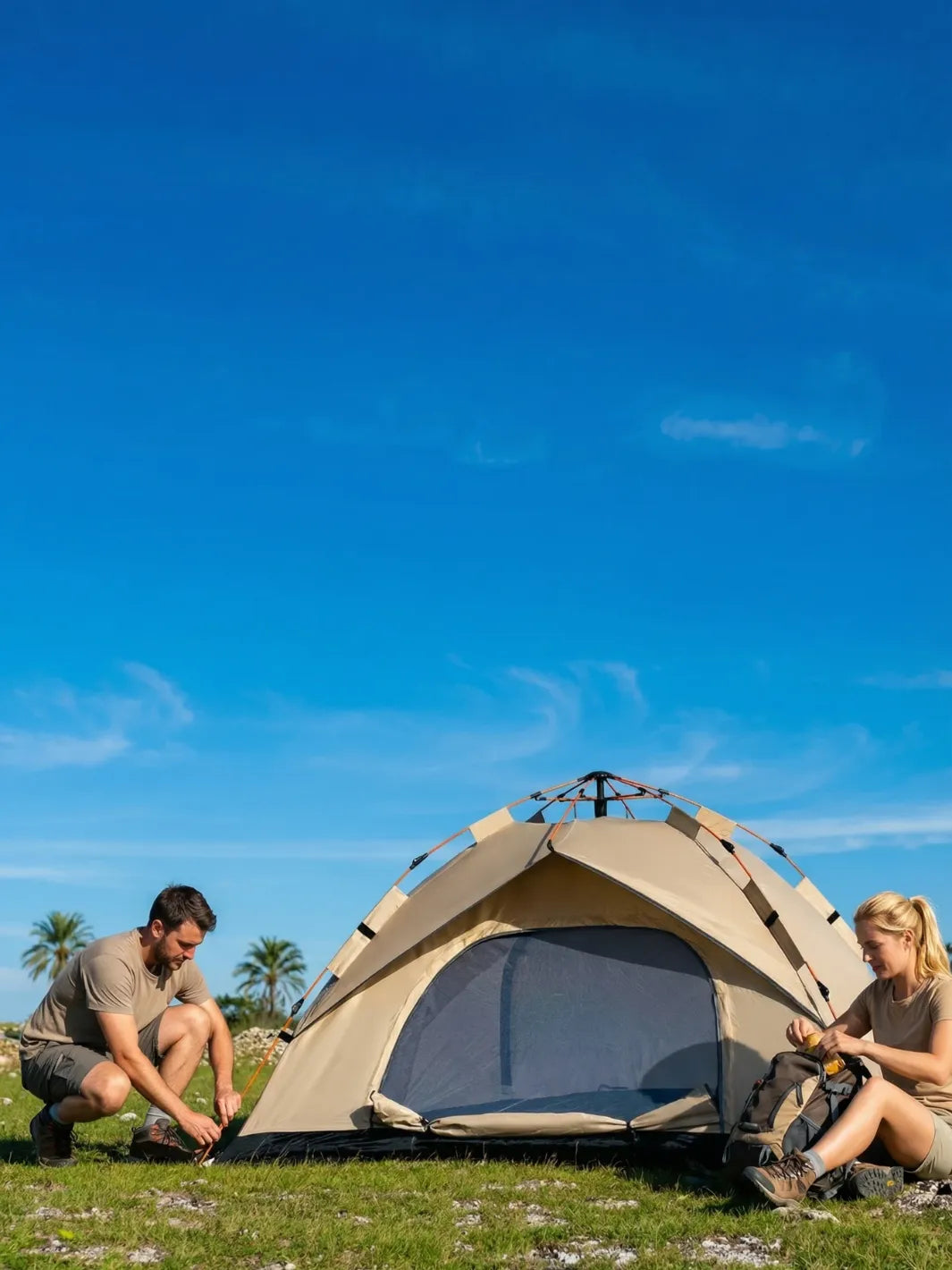 Tente camping 4 places | MONTAGE AUTOMATIQUE 30 SECONDES