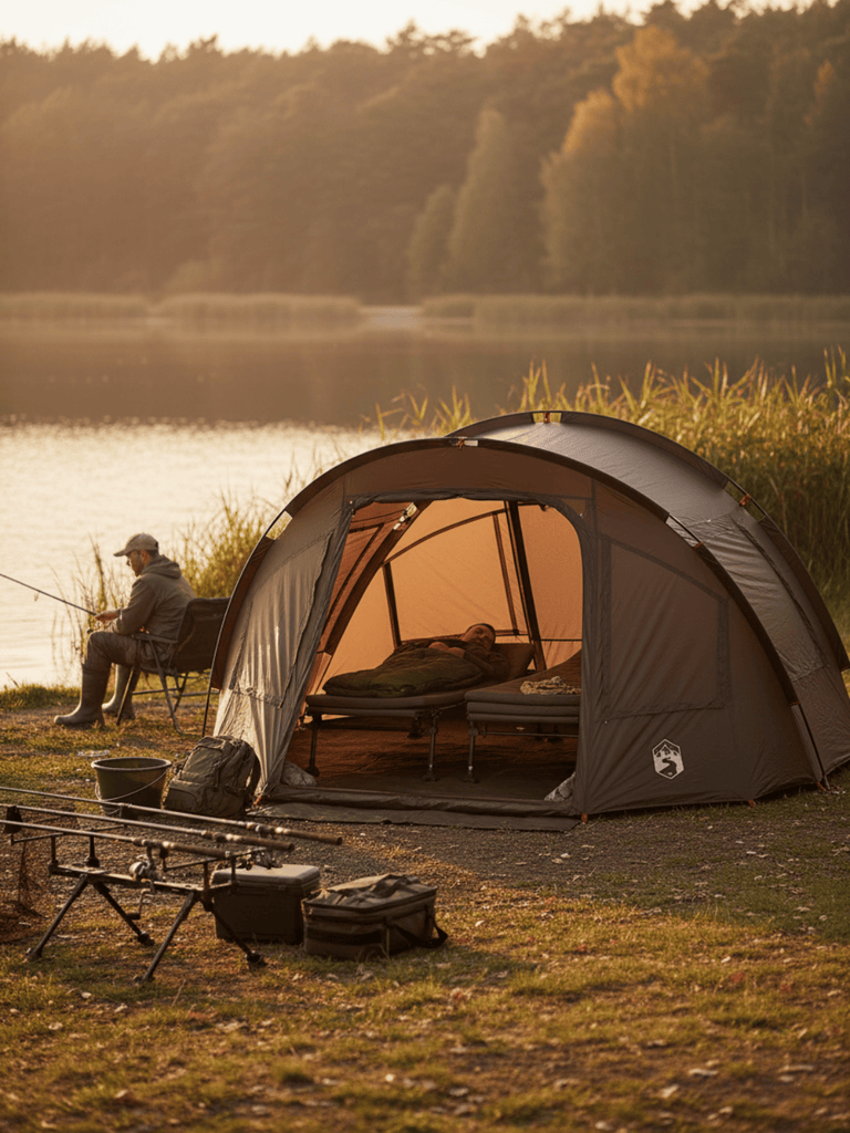 Tente De Pêche Fox Euro Dome 2 - Bivouac Pour Carpe, Verte, 1 Porte, 2 Fenêtres - Occasion