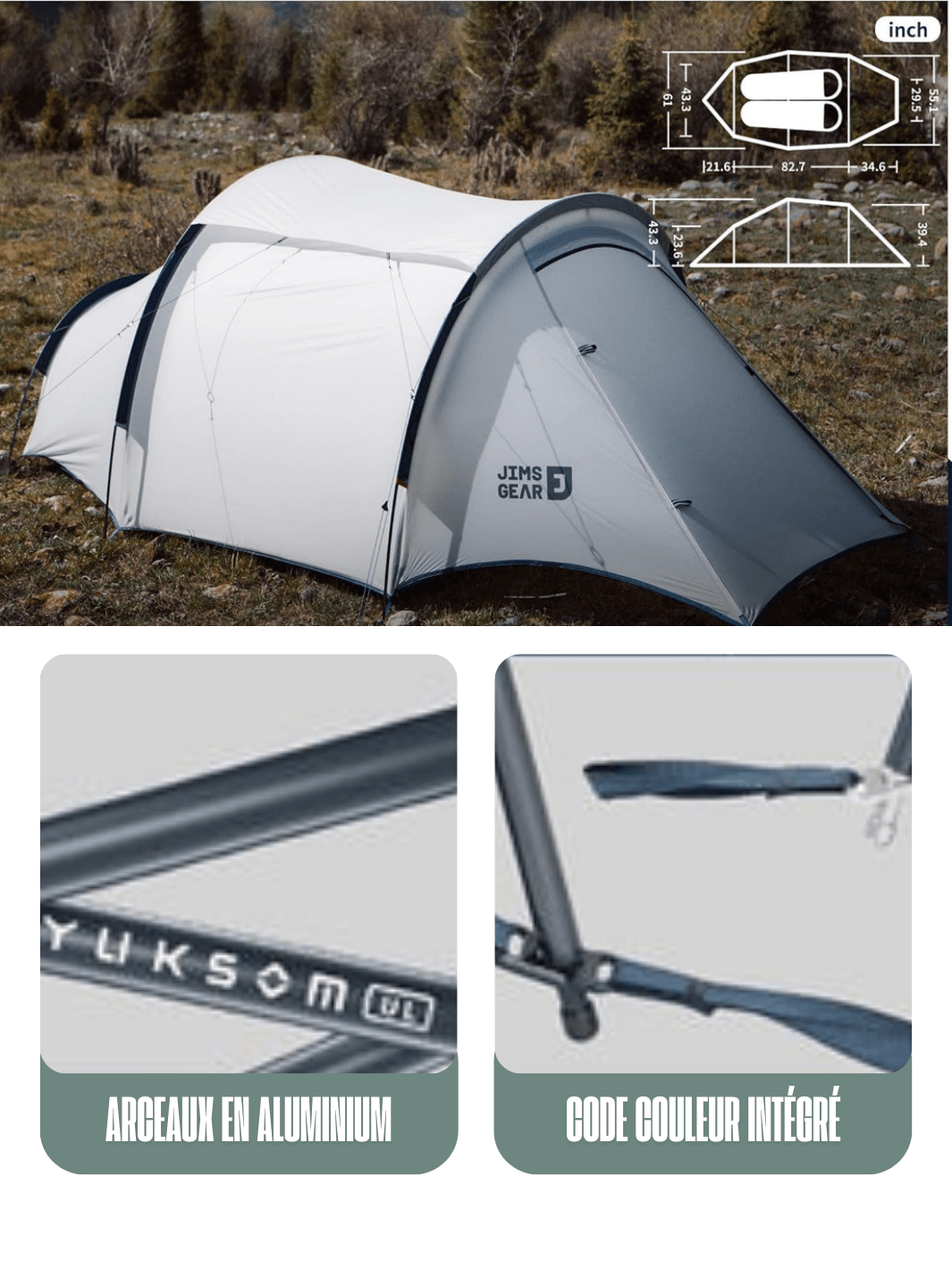 tente de montagne 2 places