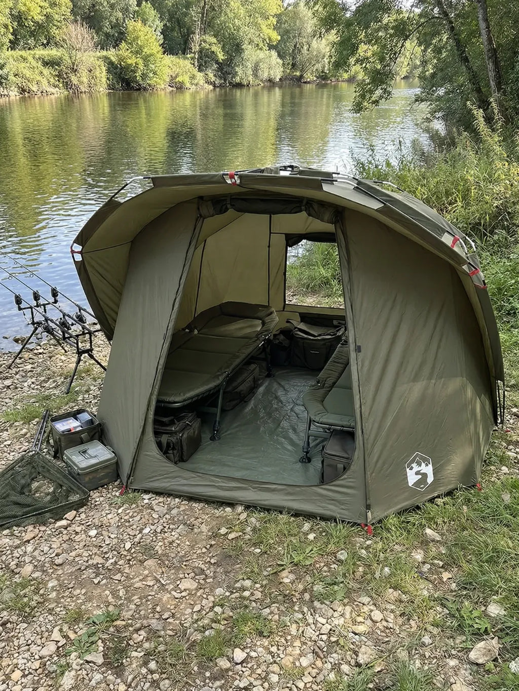 Tente de pêche à la carpe | QUATRE PERSONNES CONFORTABLES