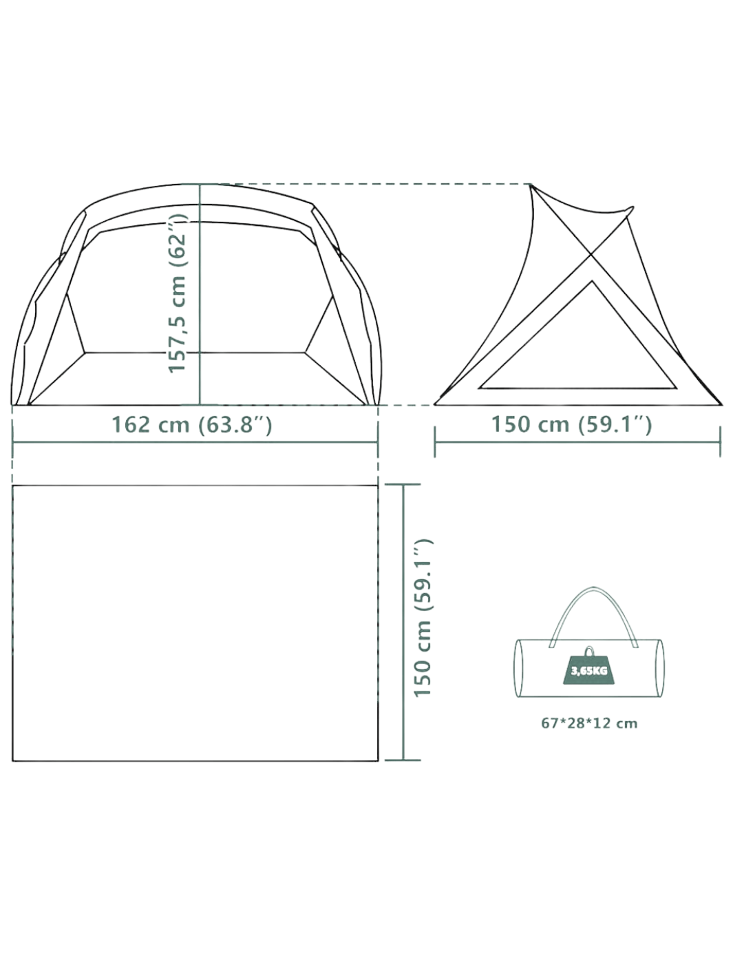 Tente de plage adulte XL | Confort et ombre estivale