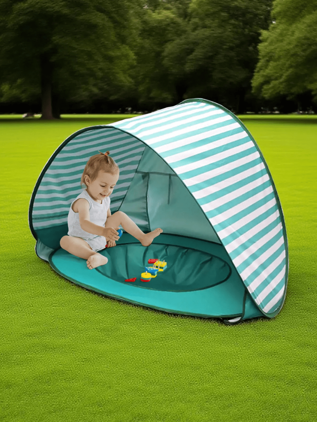 tente de plage avec piscine