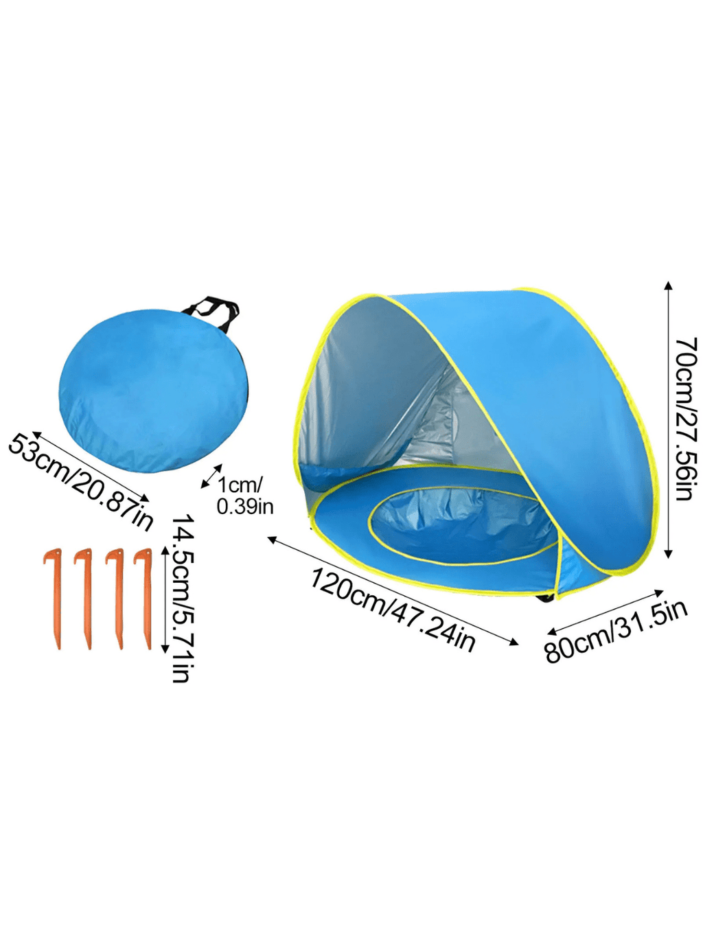 tente de plage avec piscine