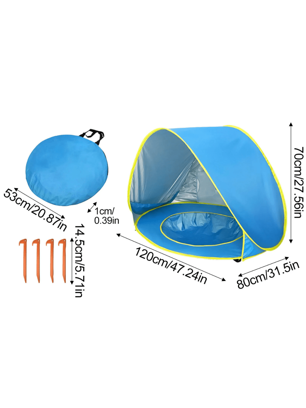 tente de plage avec piscine