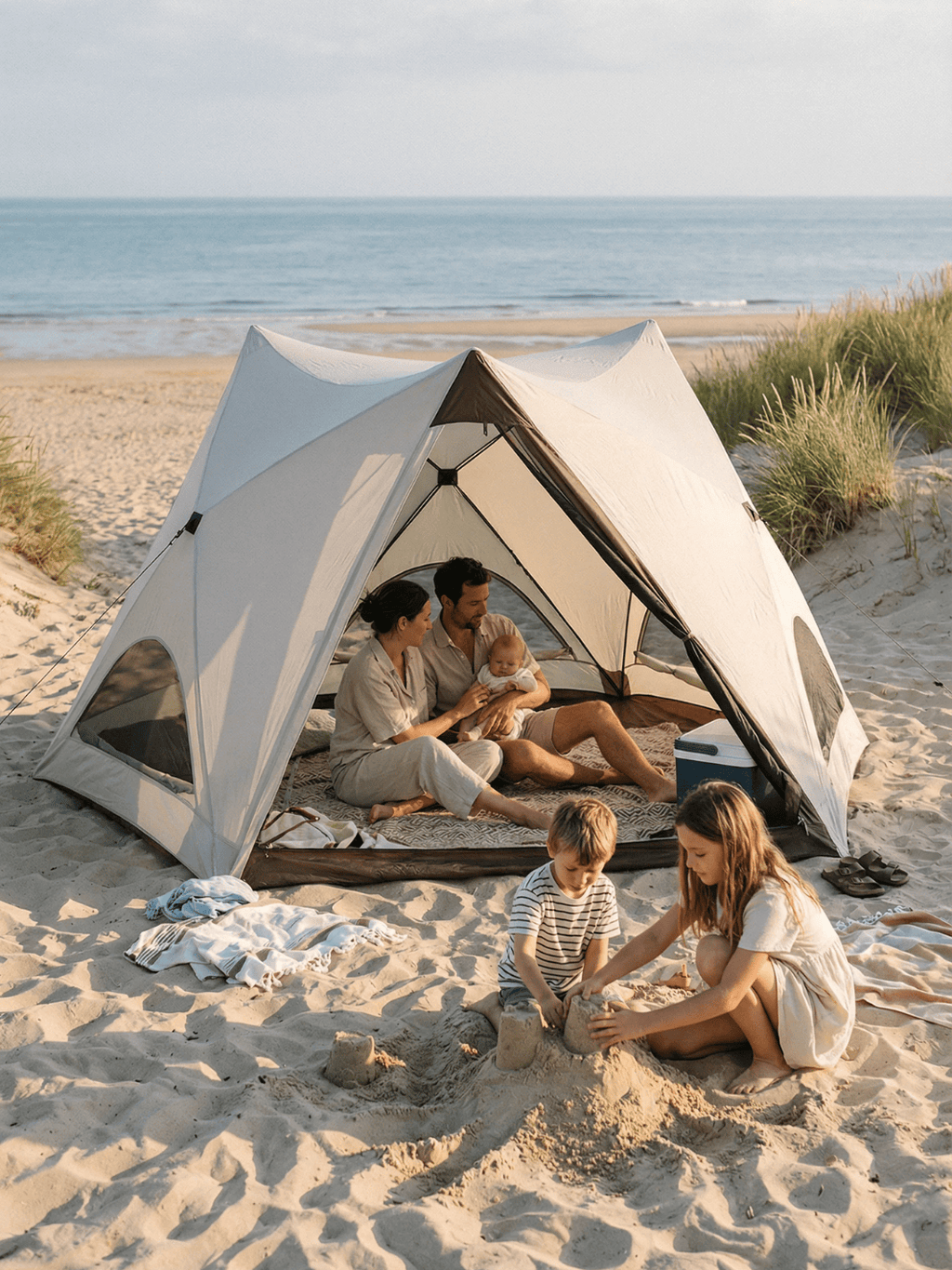 Tente de plage familiale | spacieuse et ludique