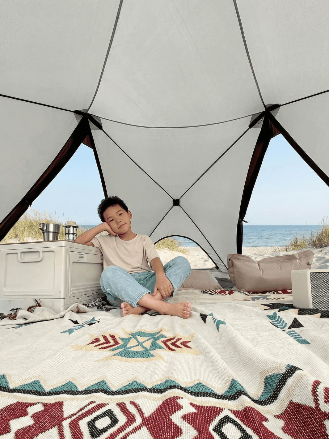 Tente de plage familiale | spacieuse et ludique