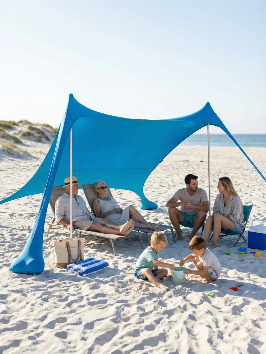 Tente de plage xxl 8 personnes | spacieuse et légère
