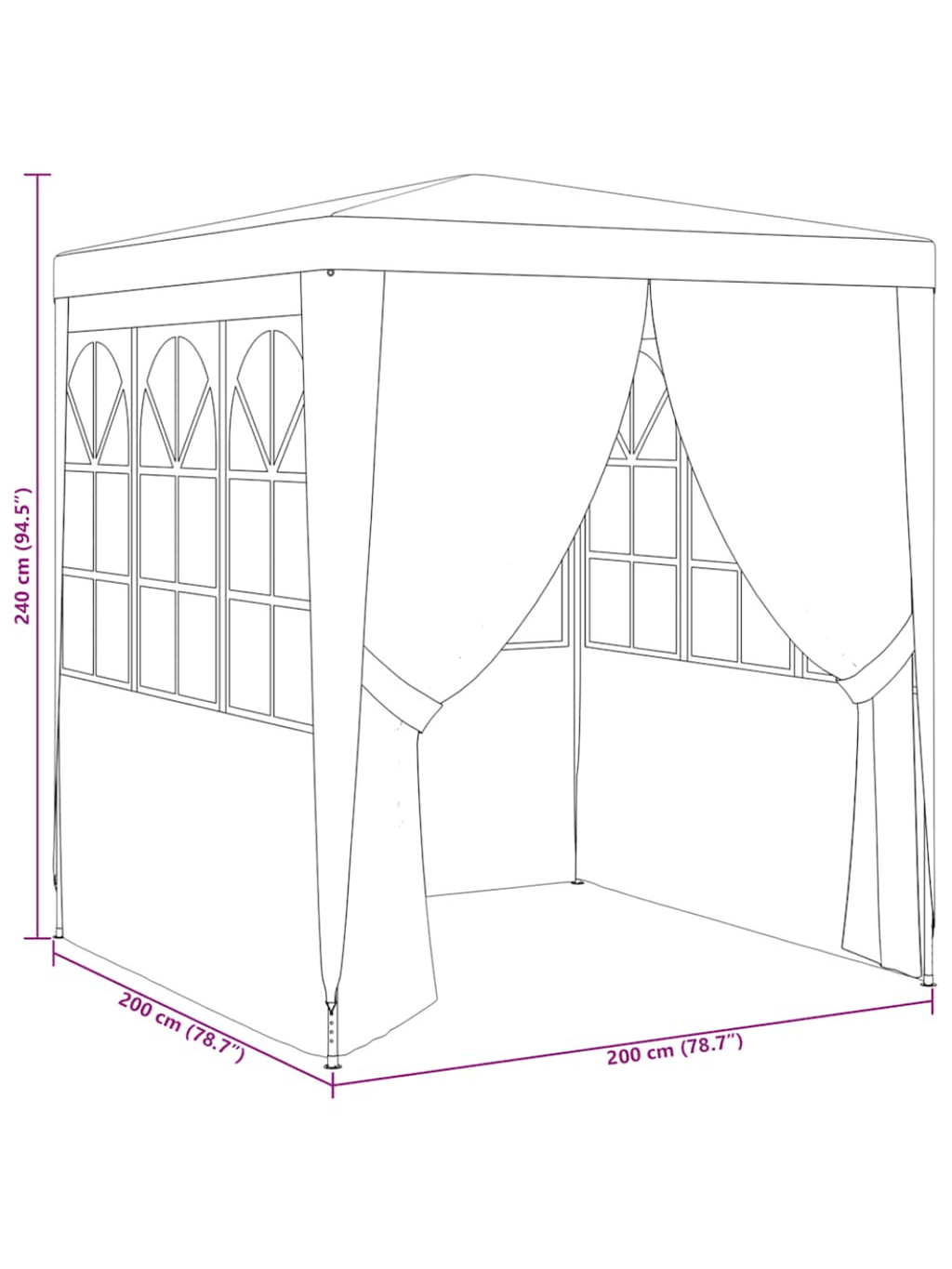 tente de reception 2x2