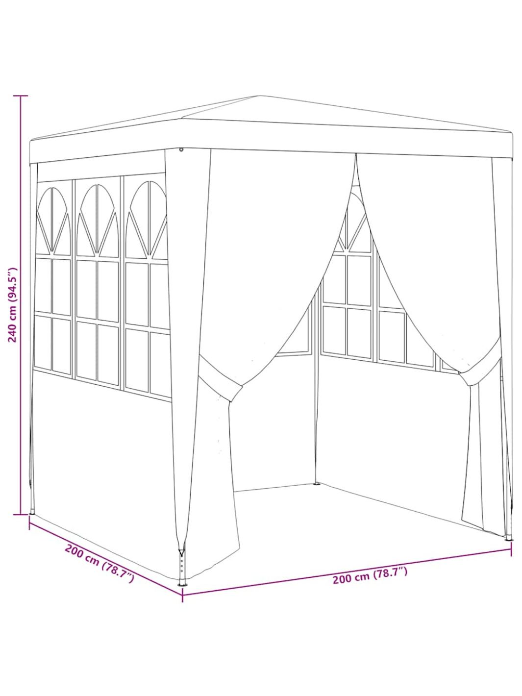 tente de reception 2x2