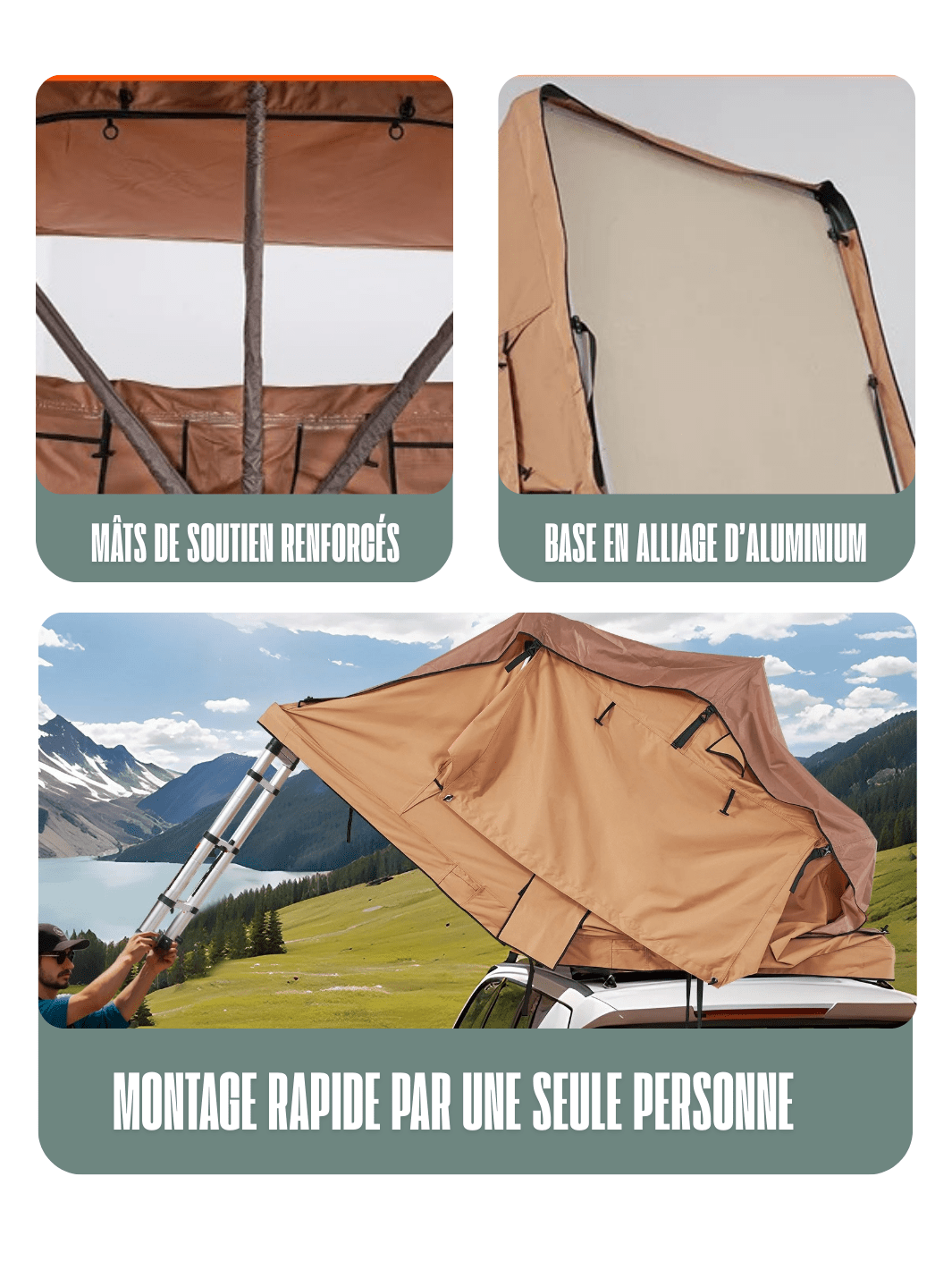 tente de toit 3 places