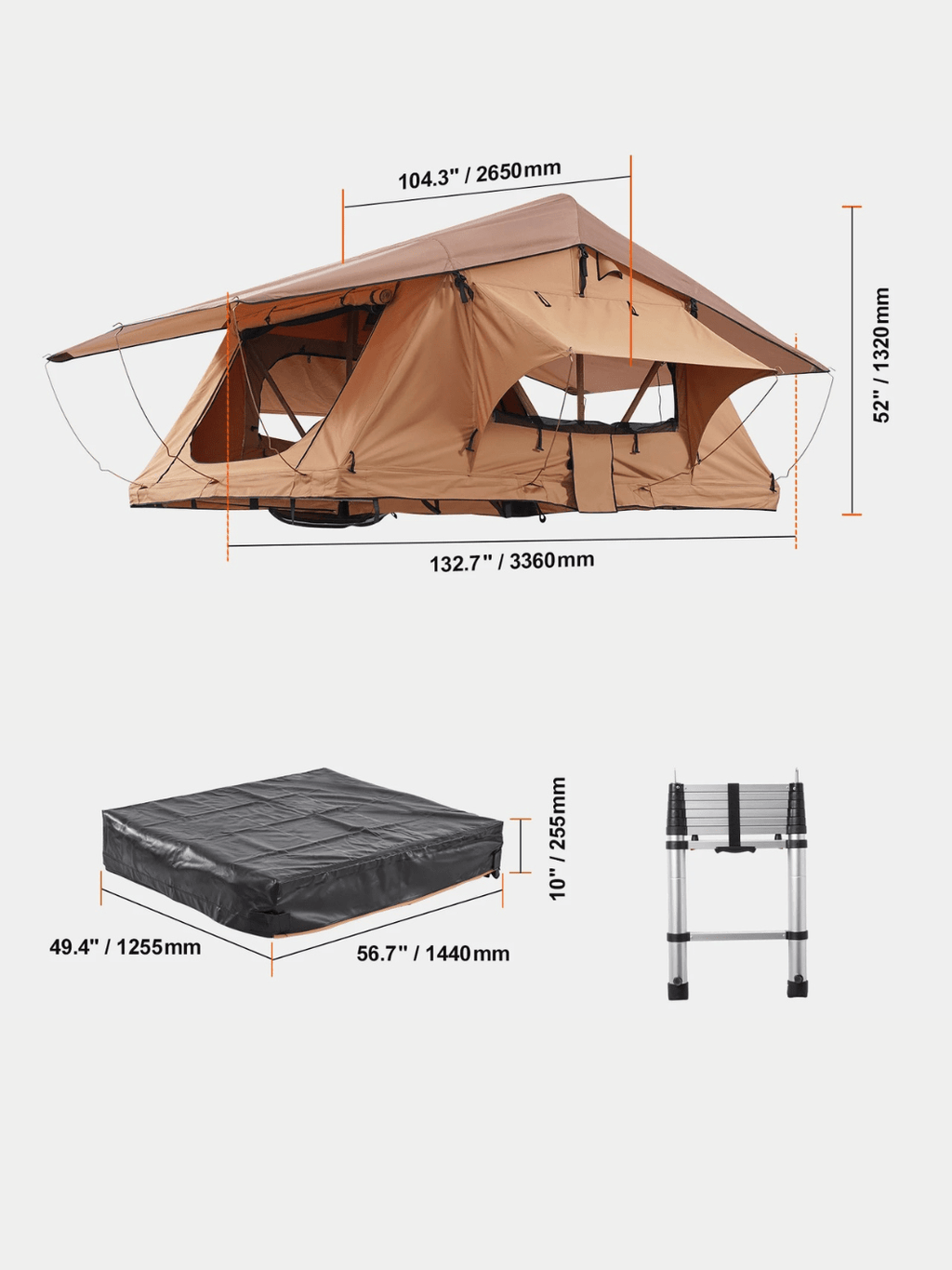 tente de toit 3 places