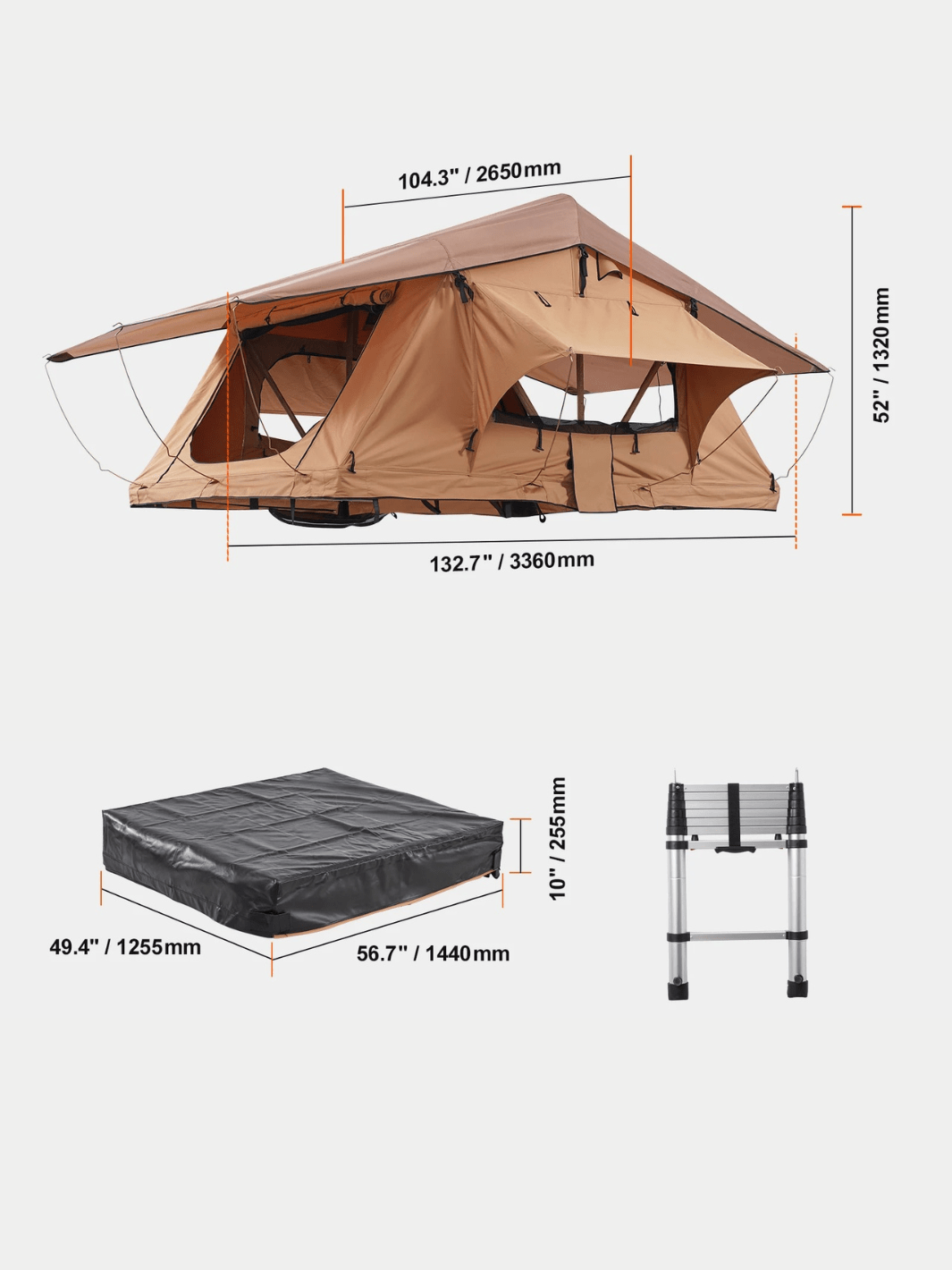 tente de toit 3 places