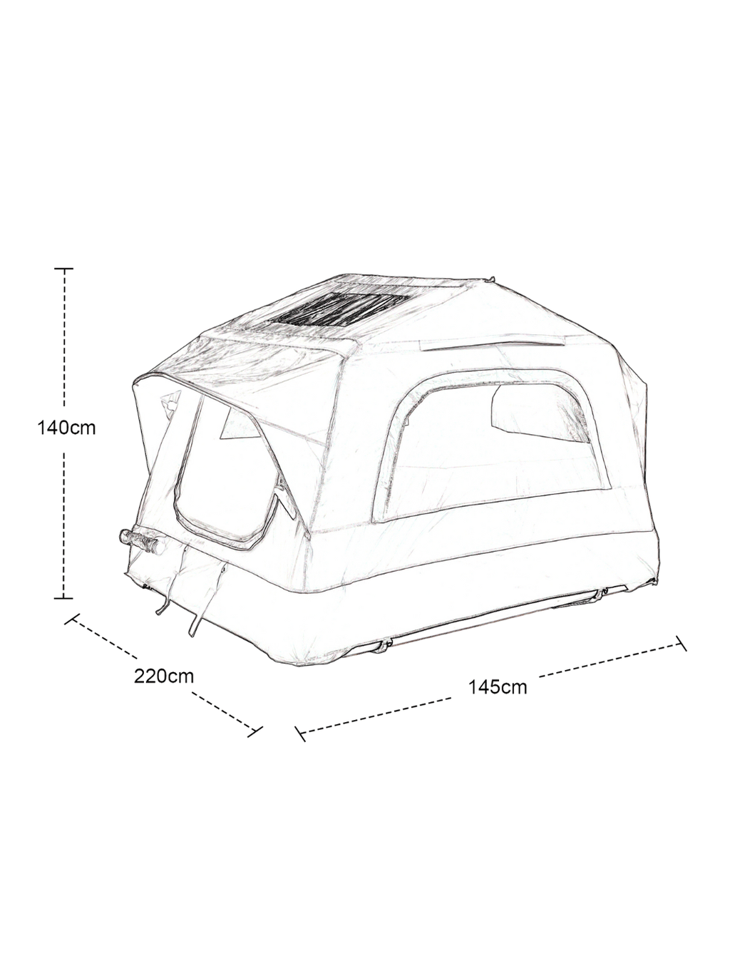 Tente de toit gonflable | Confort & installation rapide