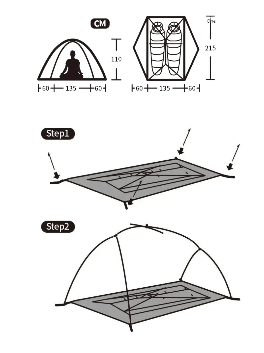 Tente de trekking 2 places