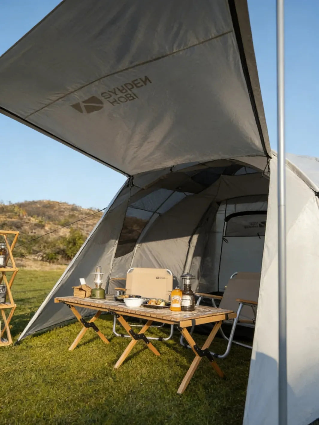 Tente dôme 4 personnes | AUVENT MODULABLE INCLUS