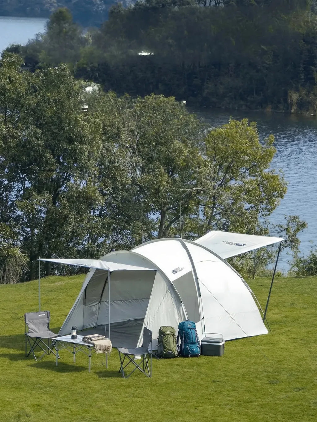 Tente dôme 4 personnes | AUVENT MODULABLE INCLUS