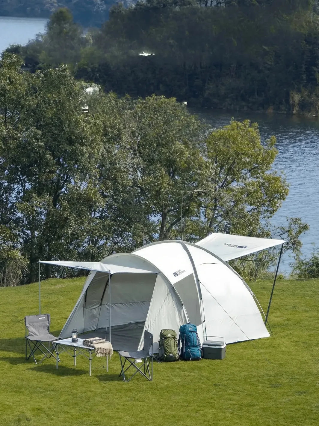 Tente dôme 4 personnes | AUVENT MODULABLE INCLUS