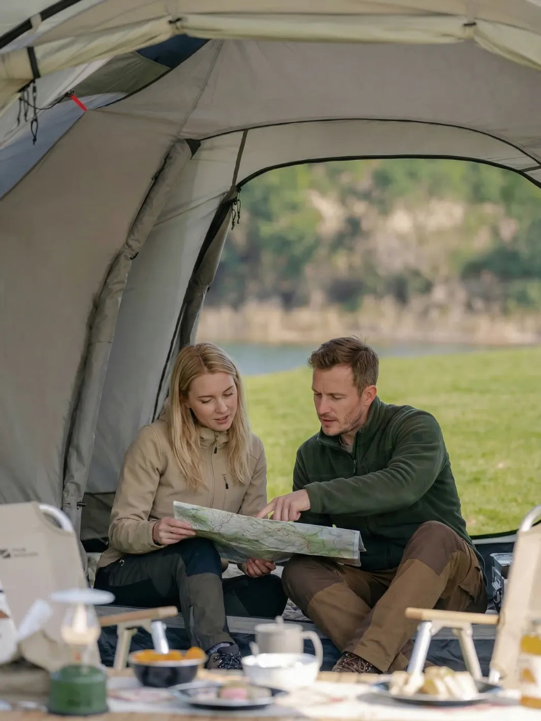 Tente dôme 4 personnes | AUVENT MODULABLE INCLUS